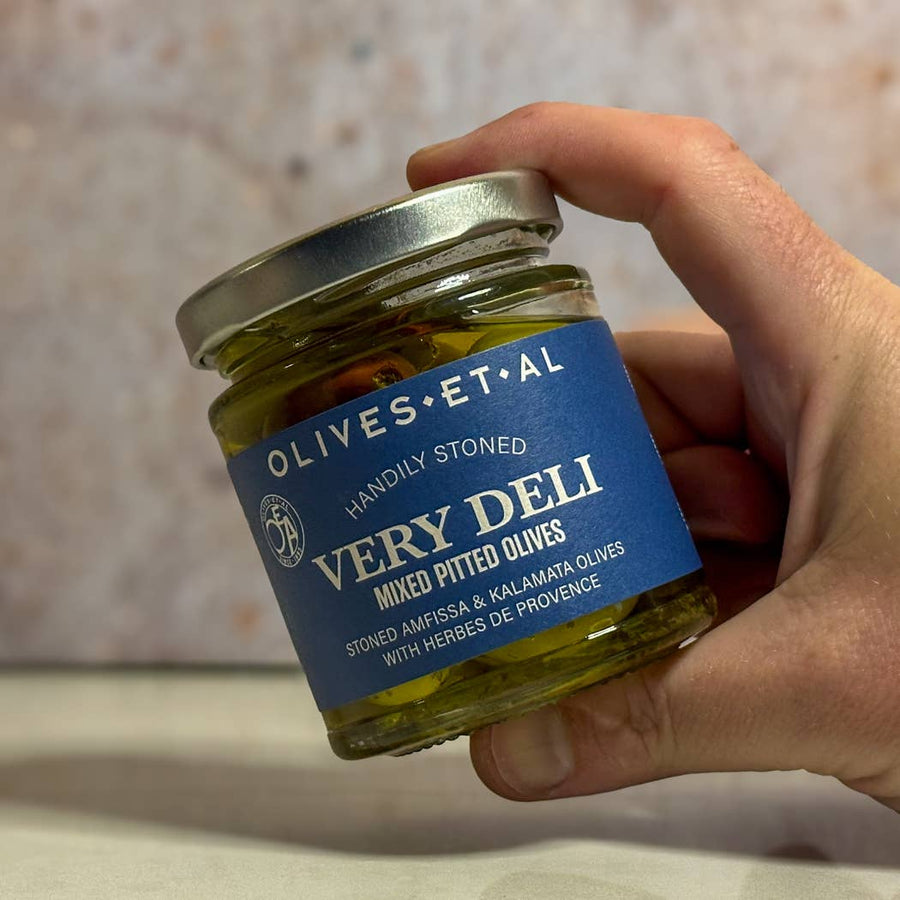 Very Deli Herbed Pitted Olives for Hampers & Gifting