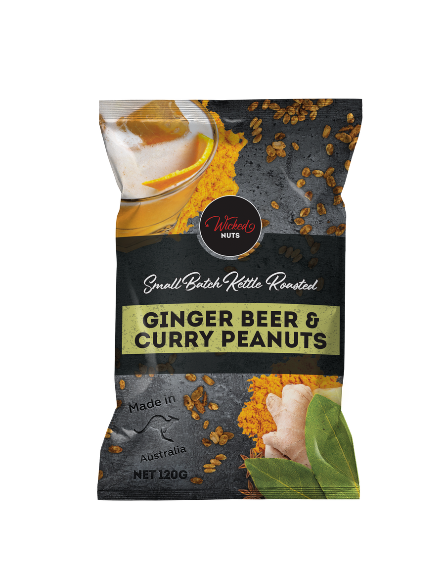 Wicked Nuts - Ginger Beer Curry Roasted Peanuts