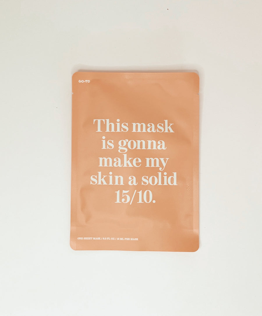GO-TO Transformazing sheet face mask