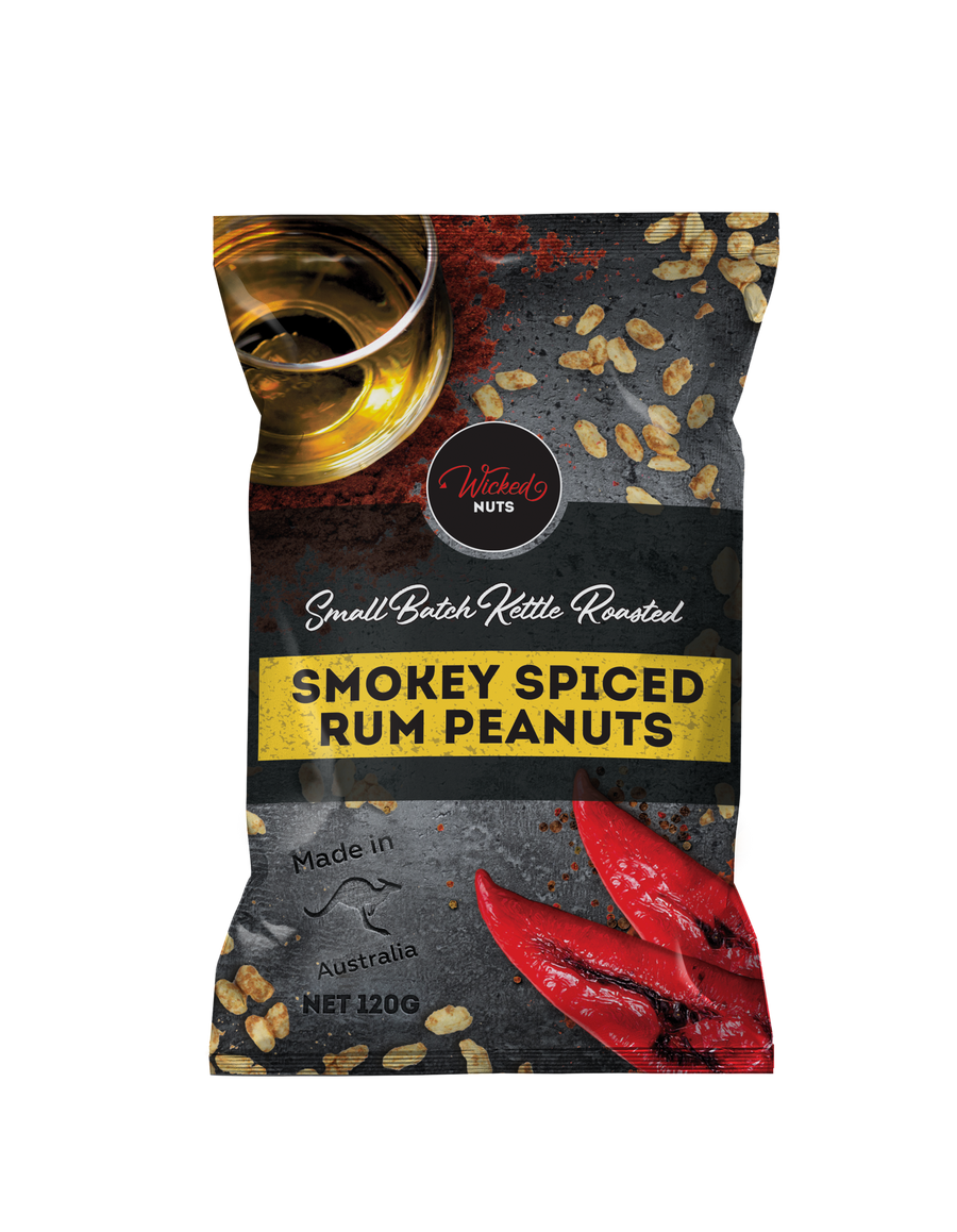 WICKED NUTS - Smokey Spiced Rum Peanuts
